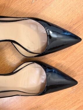 J. Crew Black Patent Valentina D’Orsay Pumps